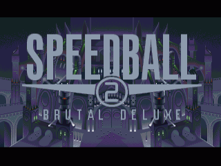 Speedball 2: Brutal Deluxe title screen for Amiga
